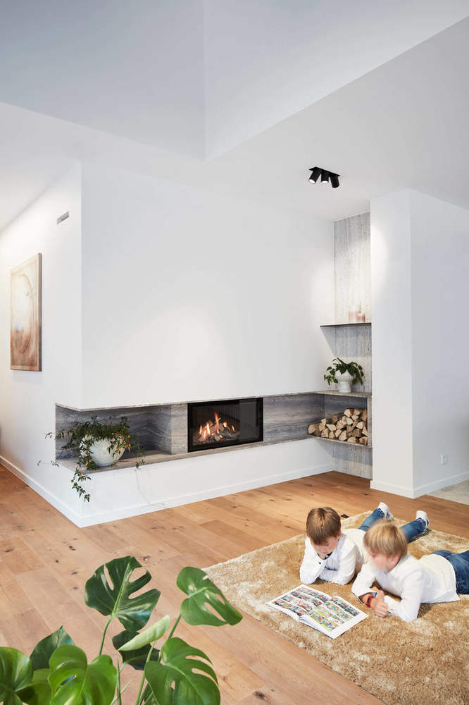 Moderne inbouwhaard
