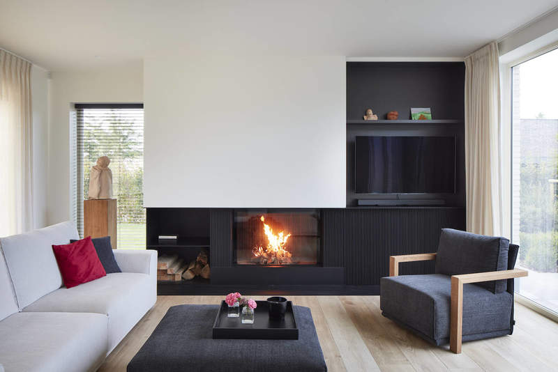 Moderne inbouwhaard