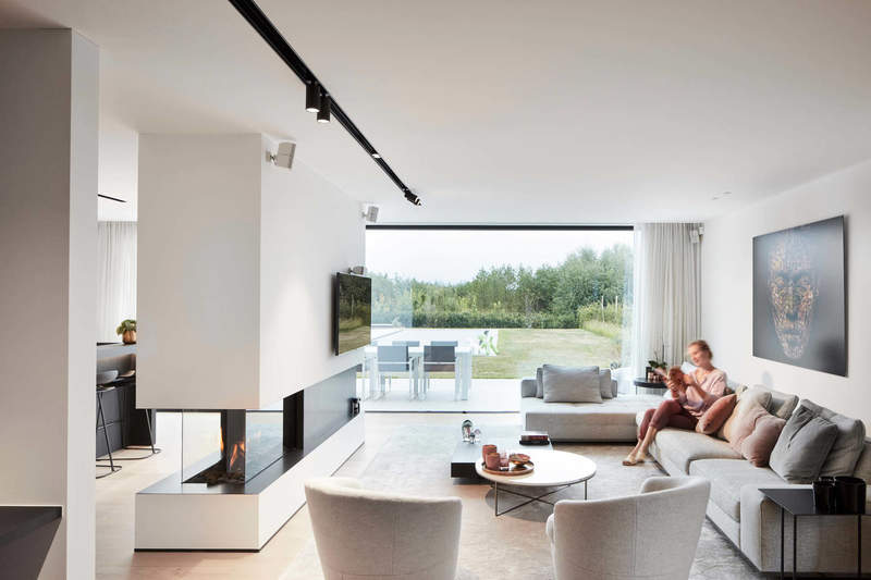 Moderne inbouwhaard