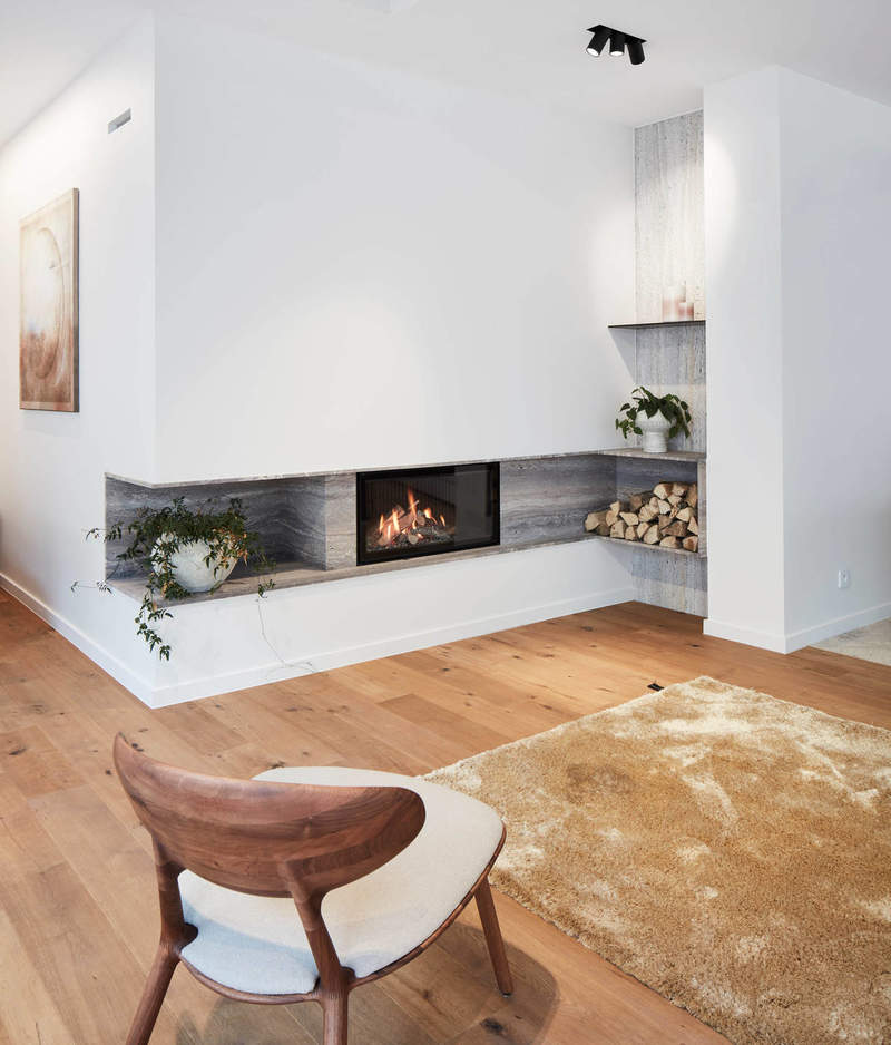 Moderne inbouwhaard